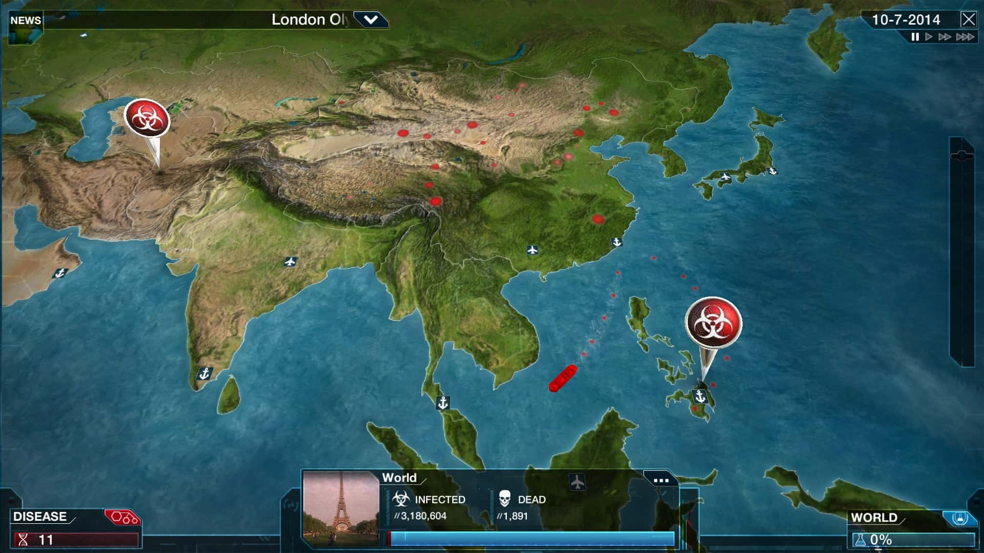 瘟疫公司:物竞天择 进化 Plague Inc Evolved 全DLC全息投影